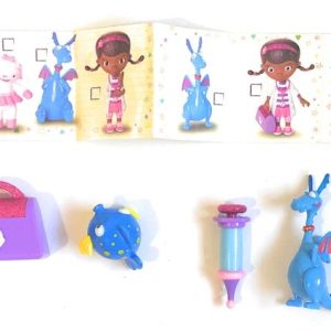 DOTTORESSA PELUCHE GIOCHI PREZIOSI !! DOC COLLECTION : BUSTINA CON 1 PERSONAGGIO E 1 STRUMENTO ! DRAGHETTO + SQUITTINO CON ACCESSORI COD. 90121 ALCUNE PARTI SONO GLITTERATE