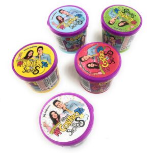 SLIME ME CONTRO TE OFFERTA 5 PEZZI ( KIWI - BANANA- RASPBERRY - SKY - OCEAN FRAGRANCE )+ BORSINA SHOPPER CON ALL'INTERNO 5 BUSTINE + 3 BUSTINE ME CONTRO TE SHOKKY BANZ  - SHOKKYBANZ DA 6 BRACIALETTI OGNI BUSINA