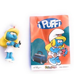 I PUFFI MESTIERI SBABAM PERSONAGGIO PUFFO PUFFETTA  VETERINARIA  ALTEZZA CIRCA 9 CM VARIABILE DAL MODELLO
