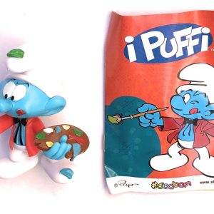 I PUFFI MESTIERI SBABAM PERSONAGGIO PUFFO  PITTORE  ALTEZZA CIRCA 9 CM VARIABILE DAL MODELLO
