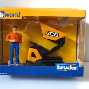 Bruder JCB HTD-5 Dumpster con Personaggio,Arancio/Azzurro Bruder 62004