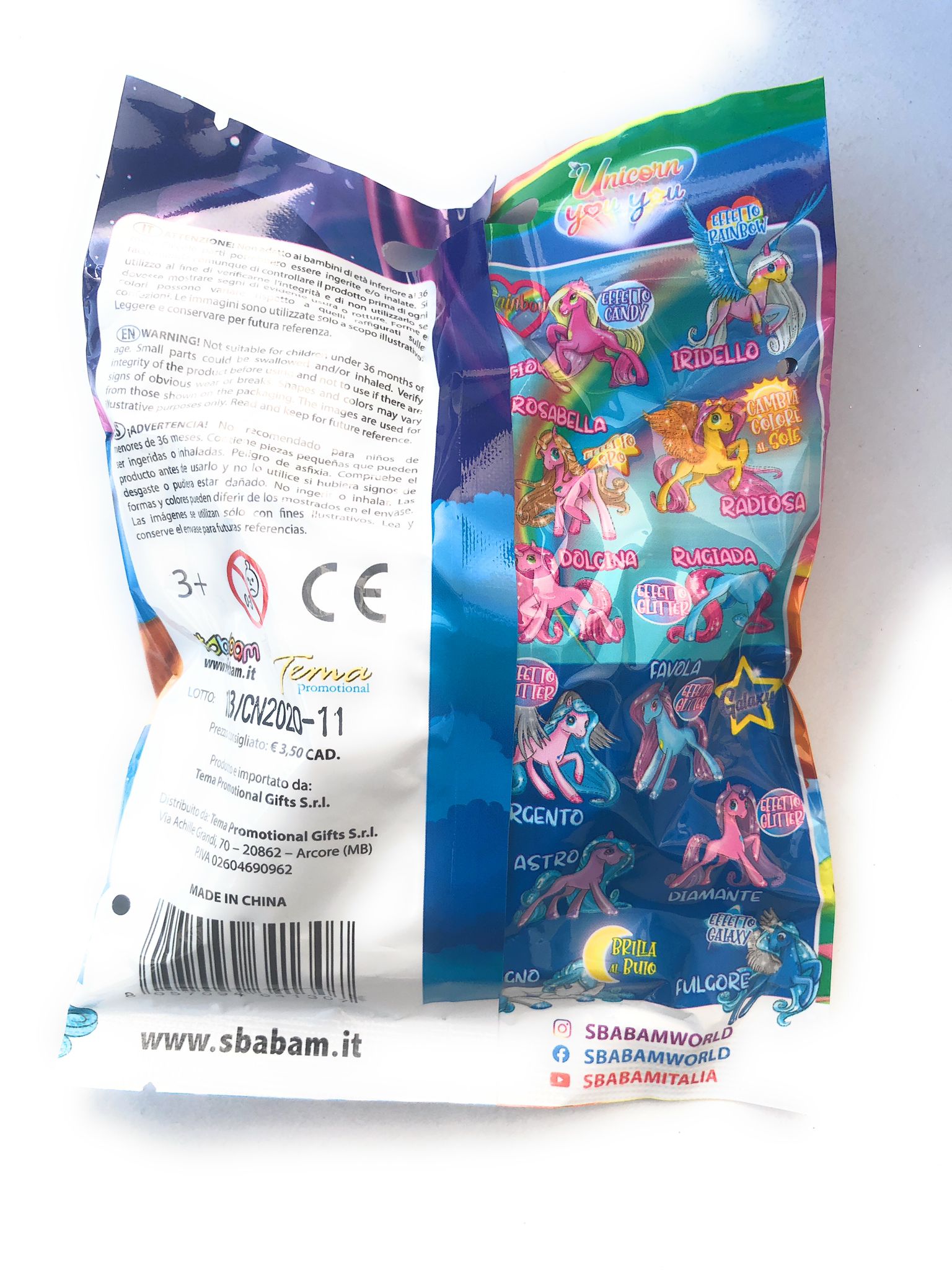 Rainbow You You Unicorn Galaxy Personaggio FULGORE - immagine 2