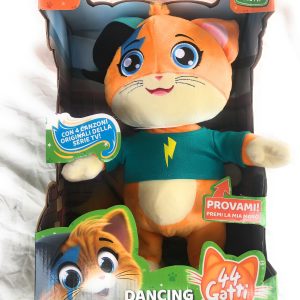 44 Gatti DANCING LAMPO con Luci e Canzoni in ITALIANO della serie TV, 30 cm i Buffycats 44
