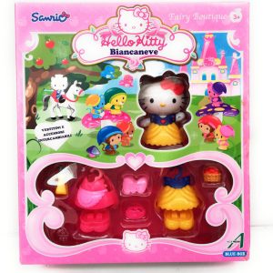 HELLO KITTY, FAIRY BOUTIQUE, MODELLO HELLO KITTY BIANCANEVE  CON VESTITI E ACCESSORI COD 86213