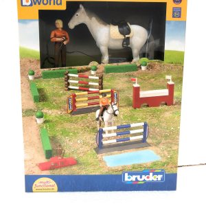 Bruder 62530 - Percorso ad ostacoli con amazzone e cavallo - scala 1/16