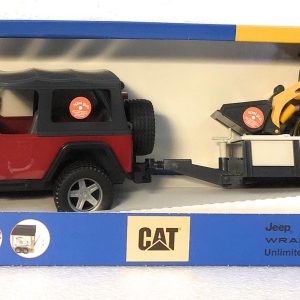 Bruder 02924 - Jeep Wrangler Unlimited con rimorchio e carrello con bobcat CAT - scala 1/16 FUORI PRODUZIONE