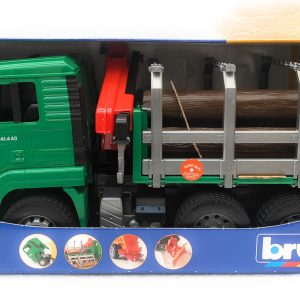 Bruder 02769 - Camion MAN TGA 41.440 trasporta e carica tronchi  - scala 1/16
