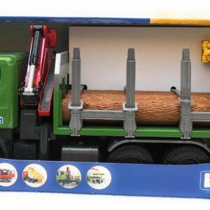 Bruder 03524 - Camion Scania trasporta e carica tronchi con gru  - scala 1/16
