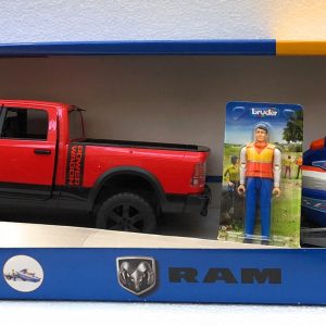 Bruder 02503 - RAM 2500 Power Wagon con Moto D'acqua e personaggio - scala 1/16
