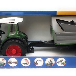 Bruder 01999 - FENDT 209 S + RIMORCHIO COLORAZIONE FENDT E PALA FRONTALE - scala 1/16