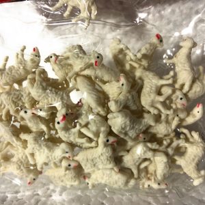 PRESEPE ANIMALE PECORELLE 2x2 cm 48pz