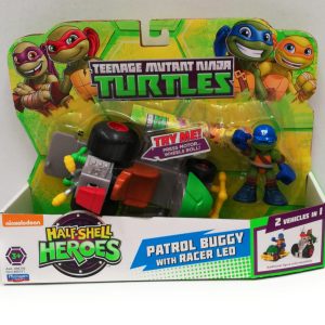 Tartarughe Ninja Half Shell Heroes, Veicolo Buggy con Leonardo, Giochi Preziosi 96700