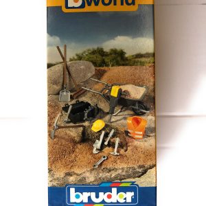 BRUDER COLELCTION ACCESSORI LAVORO - CARIOLA - MARTELLO - PICCONE  SCALA 1-16 COD 62001
