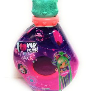 I Love VIP Pets Cats Stormy, gattino che brilla al buio, beccuccio glitterato verde chiaro