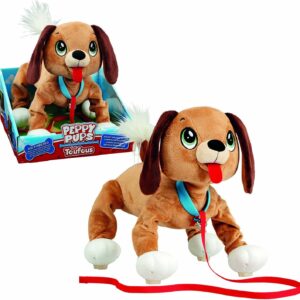 PEPPY PUPS DOGS, Cane Walking & Court, Funziona senza batterie, Guinzaglio incluso, Giochi Preziosi PEP00100