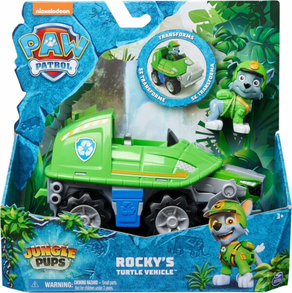 Paw Patrol Jungle Pups, Veicolo Tartaruga di Rocky, Spin Master 6067763