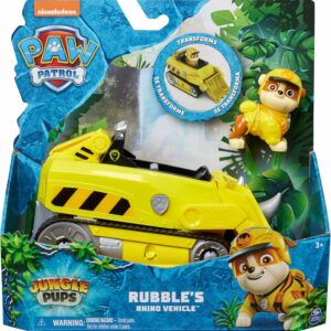 Paw Patrol Jungle Pups, Veicolo Rinoceronte di Rubble, Spin Master 6067761