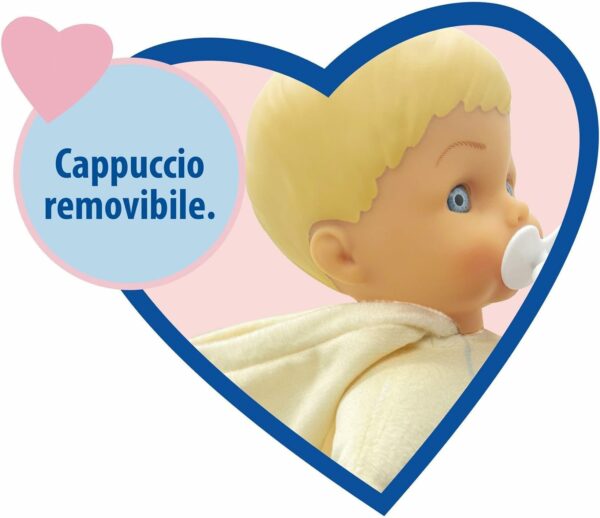Cicciobello My Love Pigiama Color Crema a Forma di Coniglietto con Ciuccio Incluso Alto 24 cm, Giochi Preziosi CCBE1000 - immagine 2
