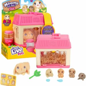 Little Live Pets- Mommy To Be Mini, Mamma Coniglietta con i suoi cuccioli, Giochi Preziosi LP301510