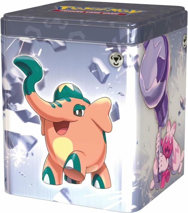 Pokémon Tin, Scatola da collezione impilabile in Metallo, originale, edizione in italiano 2024