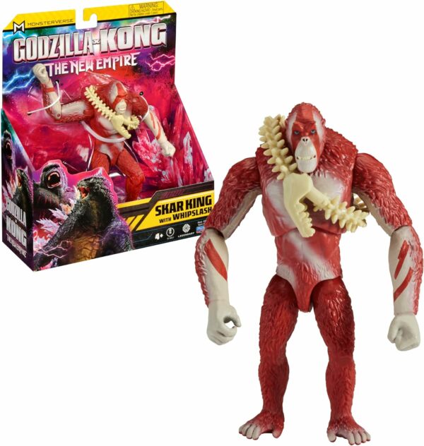 Godzilla x Kong- Skar king con Frusta Removibile, statuetta snodata, 15 cm, Giochi Preziosi MN303000