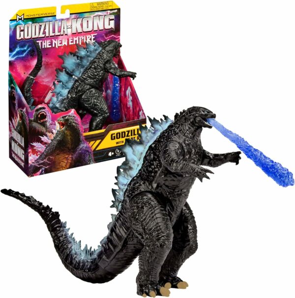 Godzilla x Kong- Godzilla con raggio di calore, statuetta snodata, 15 cm, Giochi Preziosi MN303000