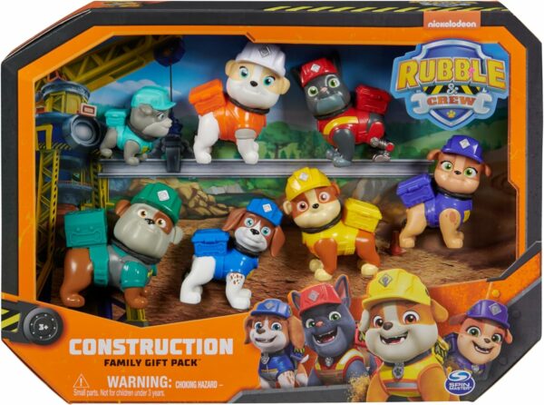 Paw Patrol, Rubble & Crew, Confezione con 7 personaggi collezionabili, Spin Master 6067084