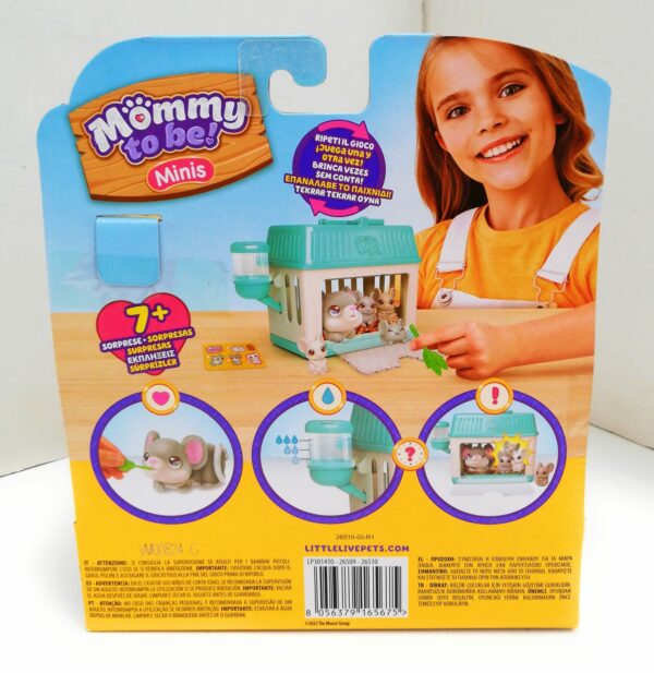 Little Live Pets- Mommy To Be Mini, Mamma Topolino con i suoi cuccioli, Giochi Preziosi LP301410 - immagine 2