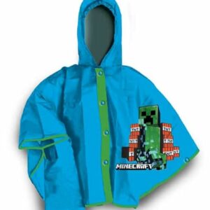 Coriex Mantella Poncho Pioggia Impermeabile Antivento Minecraft Impermeabile, Mantella, Antipioggia, Antivento (S TAGLIA 6/7 ANNI)