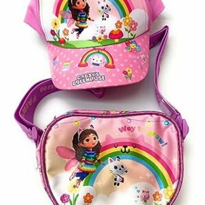 TOYSGIOCATTOLI Cappello - Berretto - Cappello con Visiera - Misura 52 Regolabile con Lo Strappo arrivando alla 48 stringendo Lo Strappo a 54 allargando, Multicolore + Borsetta Cuore Come Foto