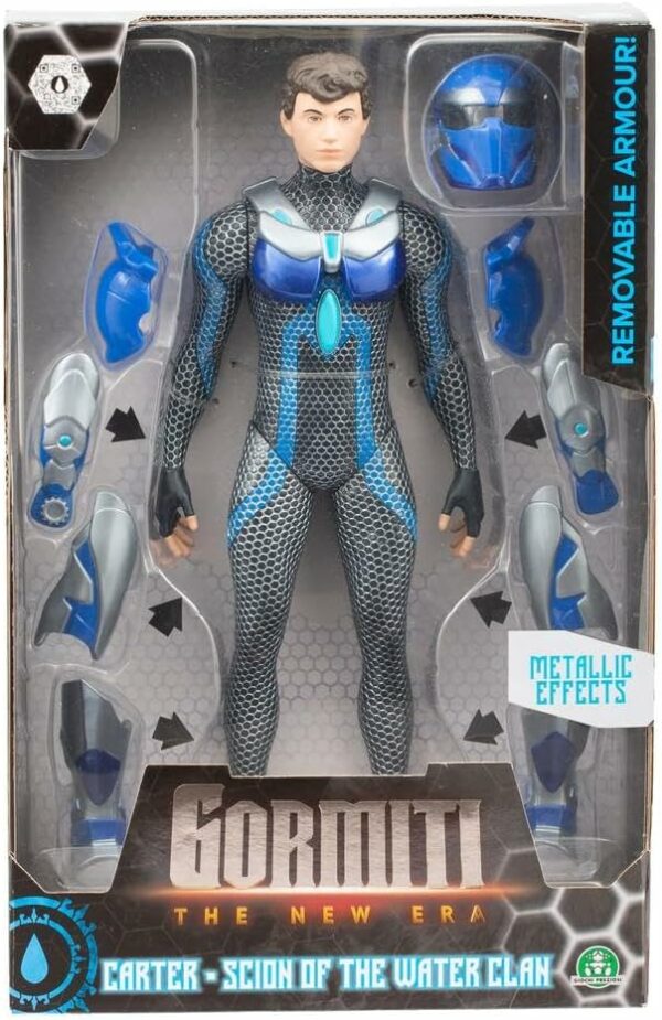 Gormiti THE NEW ERA - Scion Del Clan Dell'Acqua Carter, Action Figure 27 Cm Articolato, Giochi Preziosi GRV03000