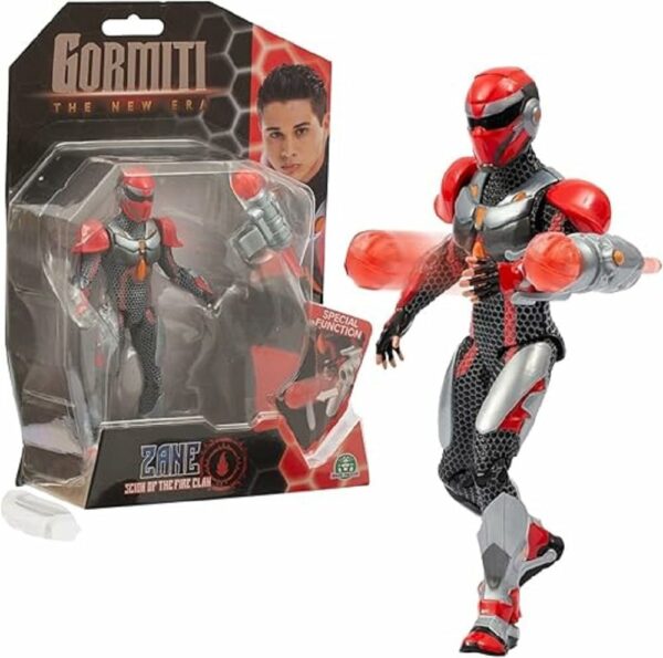 Gormiti THE NEW ERA - Scion Del Clan Del Fuoco Zane Lancia Sfere Funzione Attacco, 15 cm Articolato, Giochi Preziosi GRV11000