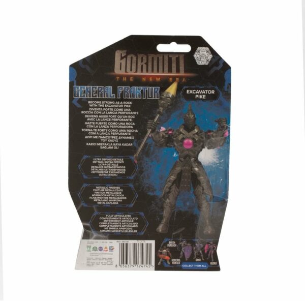 Gormiti THE NEW ERA - Cattivo Generale Fraktur, Action Figure Villain Con Arma Picca Perforante, 15 cm Articolato, Giochi Preziosi GRV21000 - immagine 2
