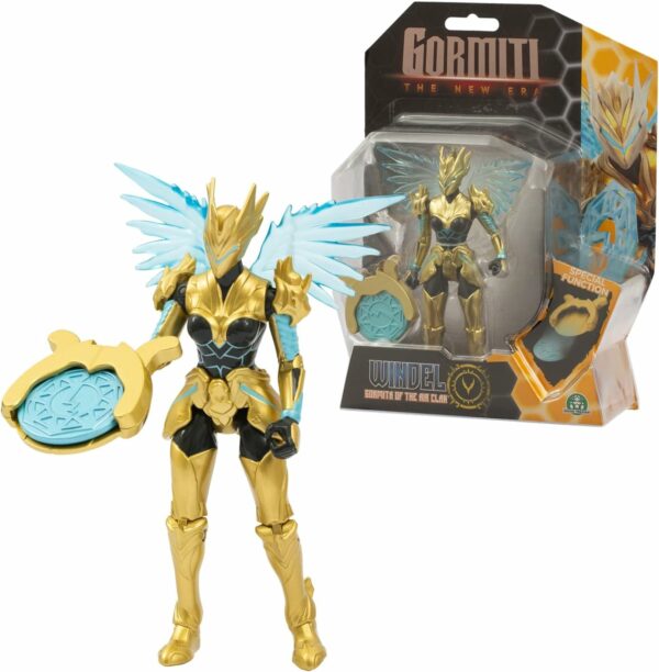 Gormiti THE NEW ERA - Del Clan Dell'Aria Windel Skye Con Funzione Attacco, 15 cm Articolato, Giochi Preziosi GRV22000