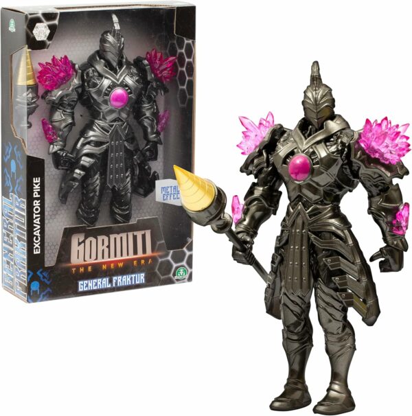 Gormiti THE NEW ERA -Cattivo Generale Fraktur Nemico, Action Figure Villain, Rivale Con Arma Picca Perforante, Action Figure 27 Cm Articolato, Giochi Preziosi GRV09401
