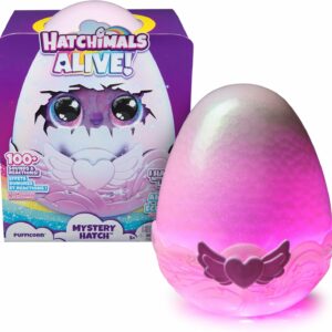 HATCHIMALS Alive, Uovo Mystery Hatch Pufficorn interattivo, Spin Master 6069132