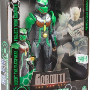 Gormiti THE NEW ERA - Scion Del Clan Della Terra Glen 27cm con Elesfera Proietta Gormita, Casco Ed Armatura Effetto Silver Removibili, Giochi Preziosi GRV05000