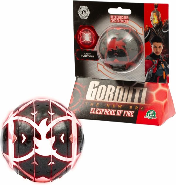 Gormiti THE NEW ERA - Elesfera Del Clan Del Fuoco Zane, Ricrea L'Elemento Del Fuoco Ruotando Gli Anelli E La Sfera Si Illuminerà, Giochi Preziosi GRV01000
