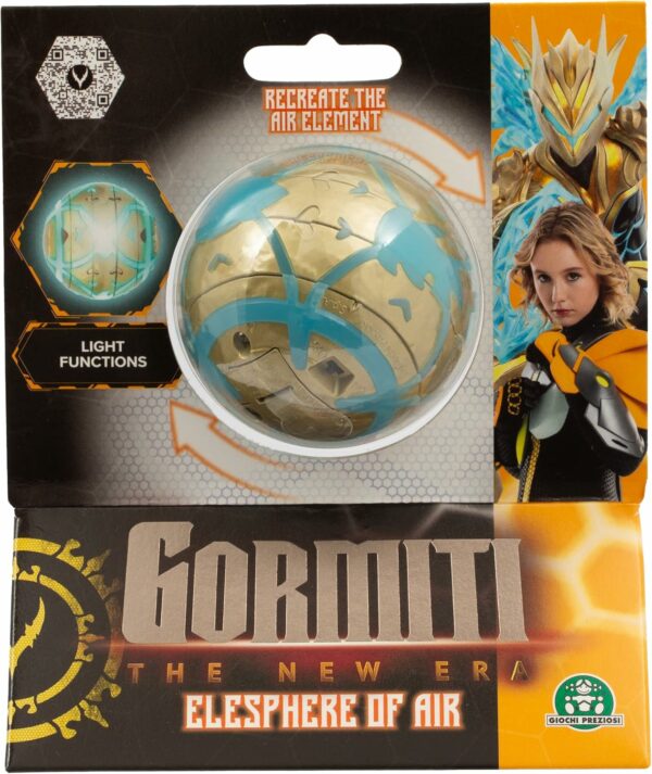 Gormiti THE NEW ERA - Elesfera Del Clan Dell'Aria Skye, Ricrea L'Elemento Dell'Aria Ruotando Gli Anelli E La Sfera Si Illuminerà, Giochi Preziosi GRV01000 - immagine 3