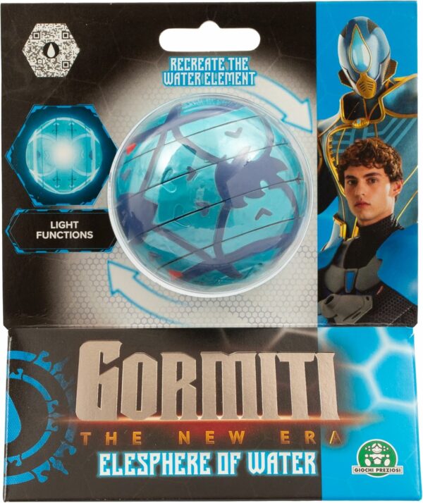 Gormiti THE NEW ERA - Elesfera Del Clan Dell'Acqua Carter, Ricrea L'Elemento Acqua Ruotando Gli Anelli E La Sfera Si Illuminerà, Giochi Preziosi GRV01000