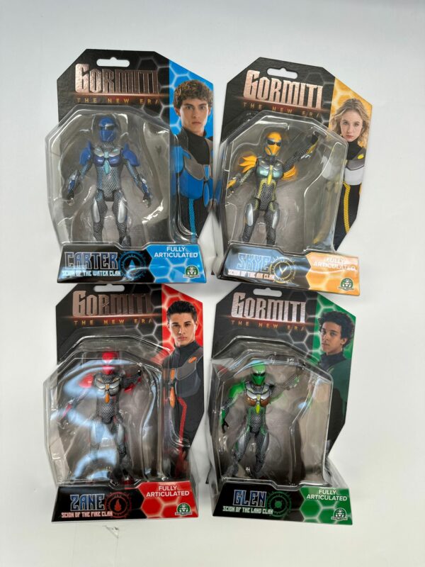 Gormiti New Era 15 cm- I leggendari Gormiti, 4 pezzi CARTER, ZANE, SKYE e GLEN , Giochi Preziosi GRV18000 - immagine 3