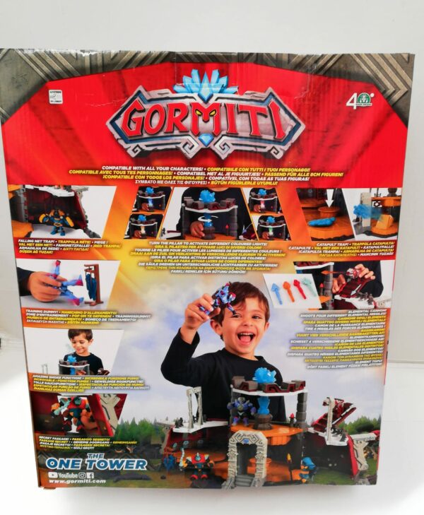 Gormiti Playset Torre degli Elementi, The One Tower con figura Karak 8 cm inclusa, Giochi Preziosi GRM11000 - immagine 2
