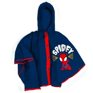 Coriex Mantella Poncho Pioggia Impermeabile Antivento Spidey Uomo Ragno Varie Taglia (M- TAGLIA 7/8 ANNI)