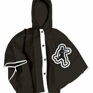 Poncho Pioggia Impermeabile Antivento Bianco Nero Juve Compatibile (tifoso juventus) Varie Taglie (S TAGLIA 5-6 ANNI)