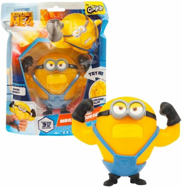 Minions - Personaggio Stretch DAVE 15 Cm Cattivissimo Me 4, Si Allunga fino a 3 volte la sua dimensione, Giochi Preziosi MN407100