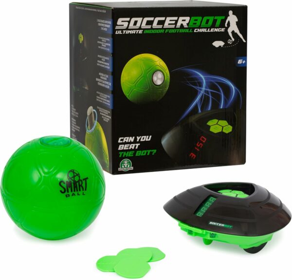 SoccerBot, Pallone da Calcio Smart e Bot Interattivo, 3 Velocità, Allenamento Calcio, Giochi Preziosi MR101000