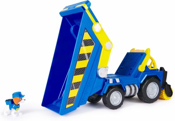 Paw Patrol, Rubble & Crew, Veicolo da cantiere Deluxe di Wheeler, camion ribaltabile con luci e suoni , Spin Master 6070126 - immagine 2