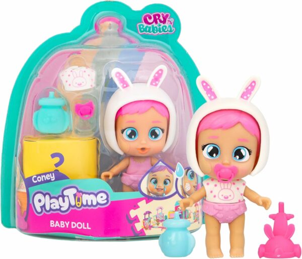 Cry Babies Playtime Coney 8,5 cm, piange lacrime vere, IMC Toys 923065