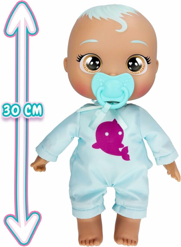 Cry Babies Newborn Bath Time Dana, Bambola Reagisce quando si bagna, Impermeabile, piange lacrime Vere, IMC Toys 921474 - immagine 3