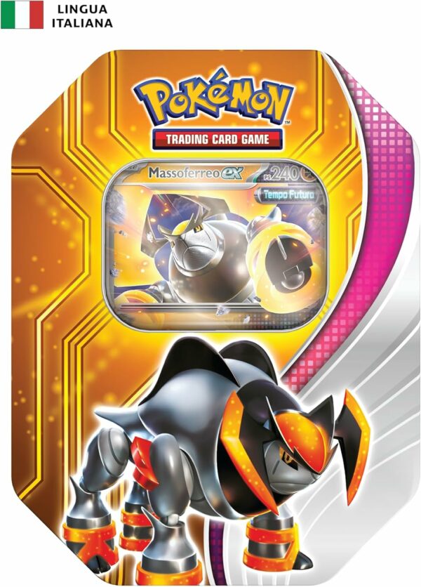 Pokémon Tin da Collezione Destini Paradossali - Massoferreo-ex  , originale, edizione in italiano 2024